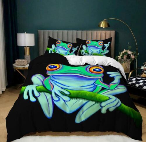 Tree Frog Doona Quilt Duvet Cover Set Pillowcase Single Double Queen Size Bed AU