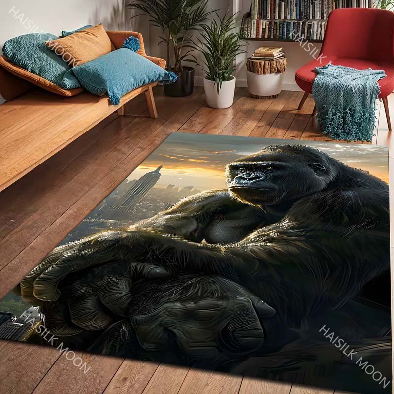 1PC Movie Gorilla Pattern Carpet for Living Room Bedroom Sofa Home Decor Non-slip Floor Mat Large Size Luxury Gift
