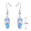 Summer Beach Women Rhinestone Flip Flops Pendant Hook Earrings Jewelry Gift