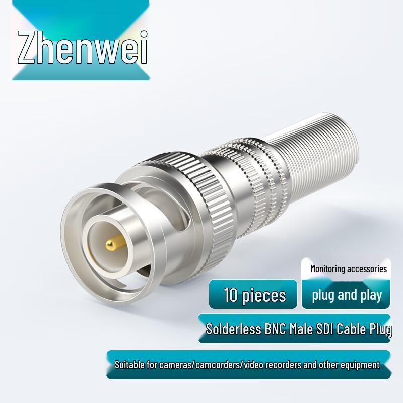 ZHENWEI Audio Video & RF Coaxial Connectors & Adapters 10-pack