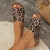 Trend Open Toe Women's Wedge Summer Fashion Leopard Print Breathable Comfortable Sandals Woman Buckle Female Footwea