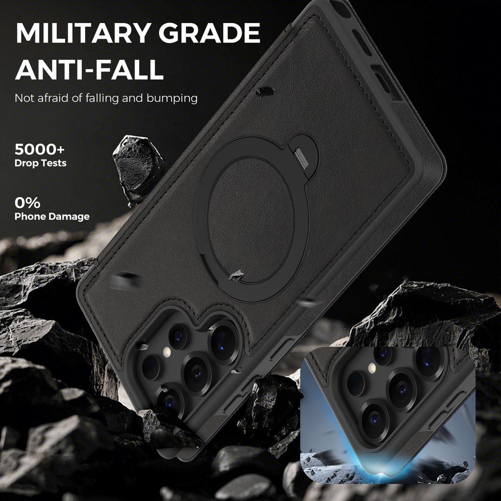 Magnetic Phone Case for Samsung Galaxy S26 Ultra S25 Edge S24 Fe S23 Plus S22 A36 A56 A57 A55 A17 A26 Card Holder Leather Cover