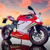 1/12 Ducati 1199 Panigale Alloy Racing Motorcycle Model Diecast Metal Toy Street Sports Motorcycle Model Sound and Light Childrens Gift