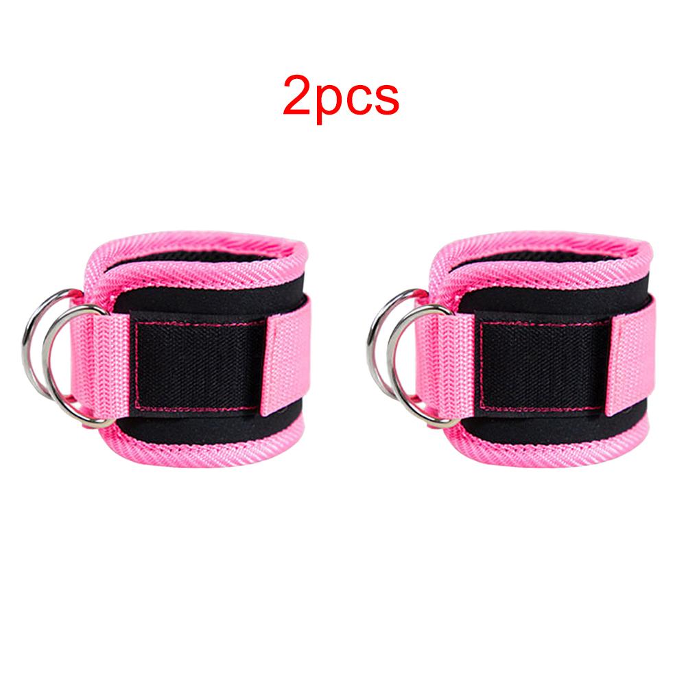 1Pair Fitness Ankle Straps Leg Exercises Adjustable Size D-Ring Ankle Cuffs Gym Workouts Glutes Legs Strength Active Feet Guard