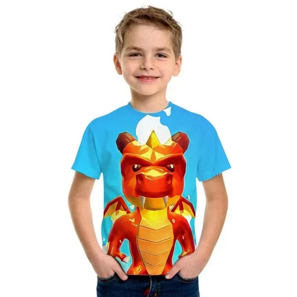 2025 Camiseta Infantil Impresa en 3D Stumble Guys Niños Niñas Camisa Harajuku Dibujos Animados Divertida Camiseta Chico Tops Miércoles Ropa Infantil