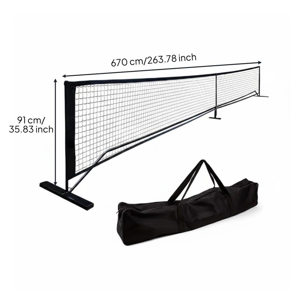 Portable Pickleball Net Practice Mesh Freestanding Outdoor for Backyard