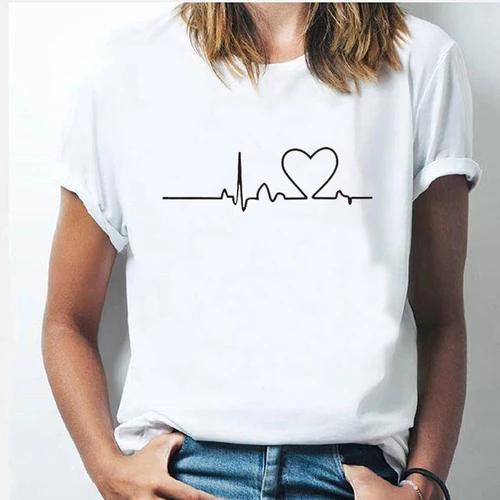 Than Heart Tshirt Harajuku Style Fashion Than Heart Love Simple Fashion Loose Tshirt Unisex Ins Tops Tee