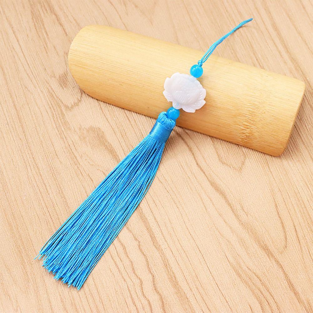 1Pcs Lotus Tassels Jade Beads Tassel Ancient Chinese Style Knot Tassels Pendant New Silk Tassels