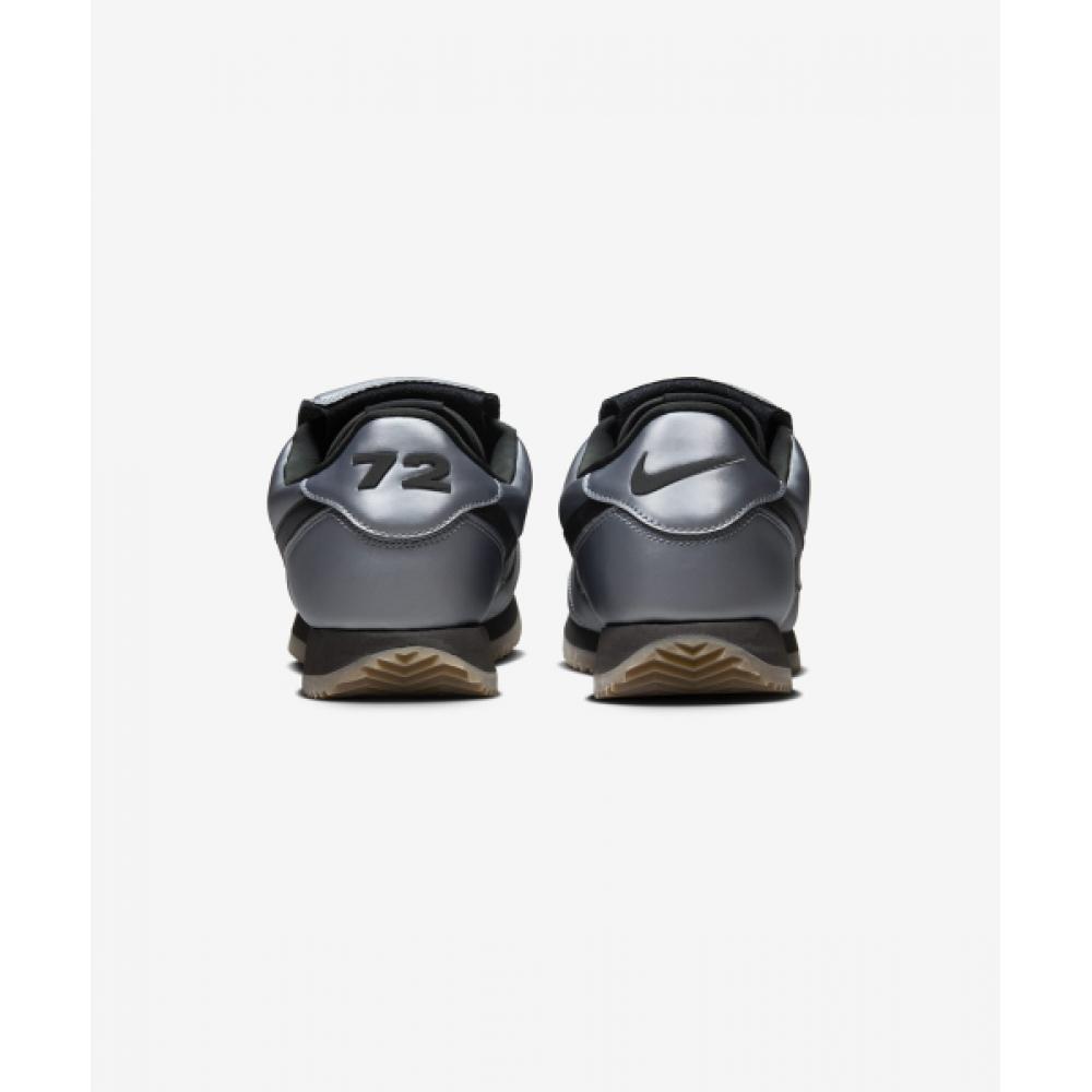 Nike Cortez Leather Se M   Metallic Cool Gray  Black  Sword Dark Brown Hq3490 099