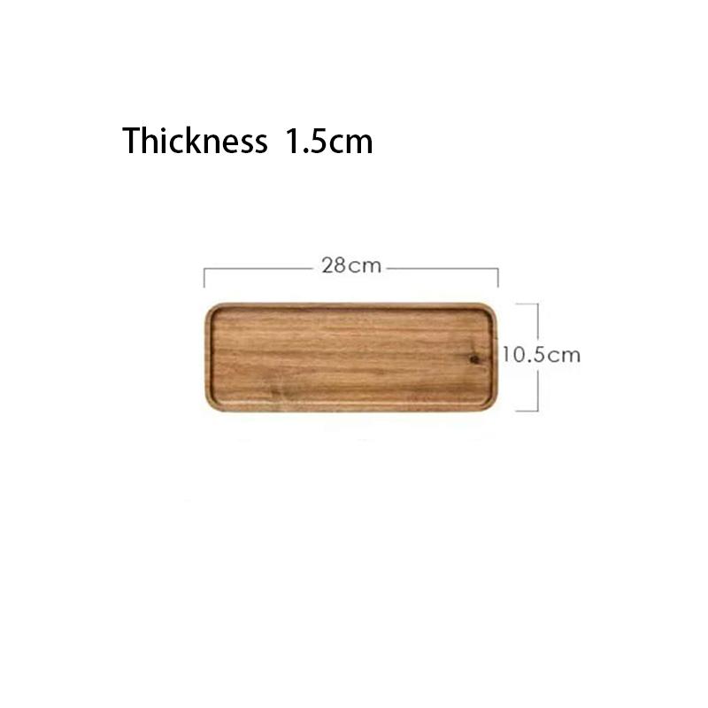 Leeseph Wooden Square Trays for Serving, Wooden Plates Serving Board for Cheese Appetizer Charcuterie Food Dessert Home Party