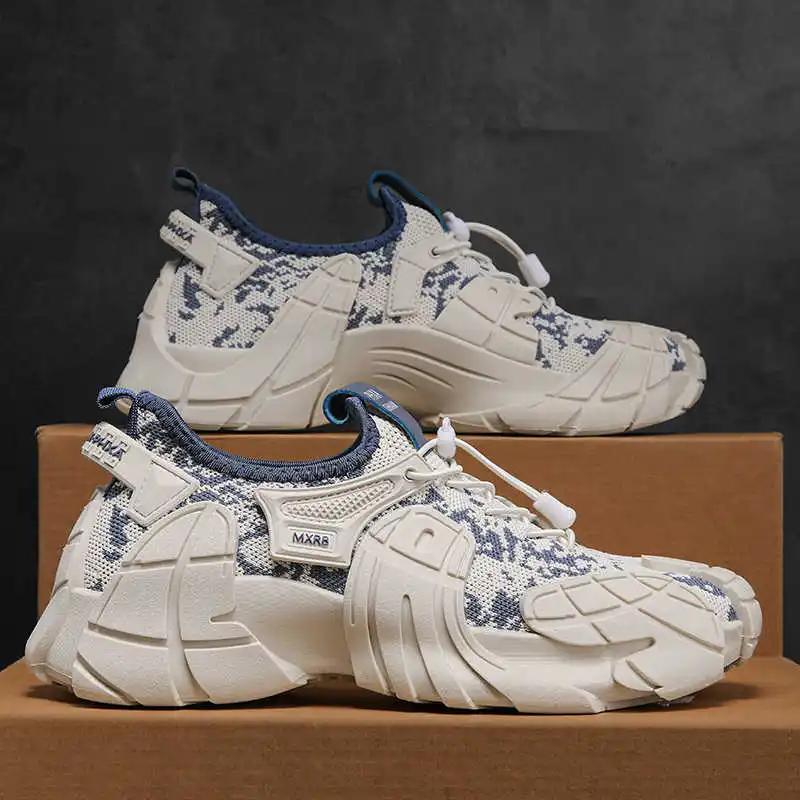 Fashion Synthetic Leather Without Heel High-top Sneakers Loafer Men Shoes Men's Spring Boots Sport Character Sapateneis Tenix