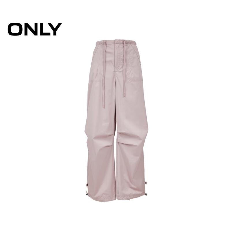 ONLY Women's Loose Fit Drawstring Wide-Leg Cargo Pants