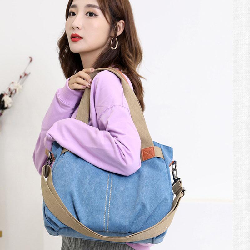 High Quality Canvas Lady Shoulder Messenger Bags Female Shopping Handbags Top Fashion Canvas Women Crossbody Bags For Women