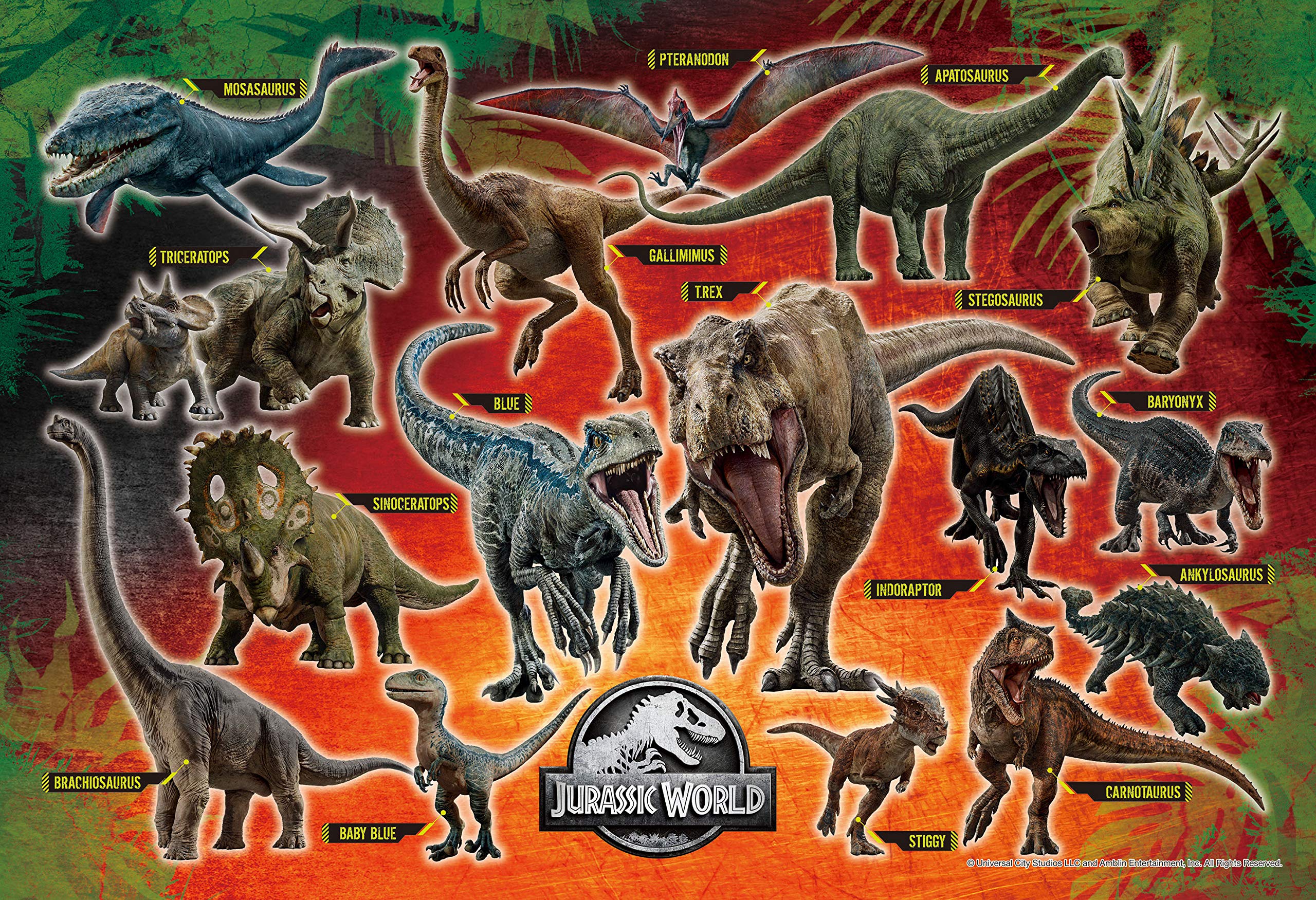 

Epoch Jigsaw Puzzle Discover Jurassic Includes and Score Ticket 300-Piece Jurassic World World (26x38cm) 26-327s, Glue, Spatula,