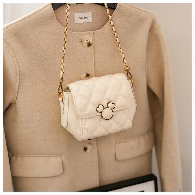 High-end Fashion Bag Women's 2023 New Autumn and Winter Niche Light Luxury Diamond Chain Bag Single Shoulder Oblique Span Small Square Bag