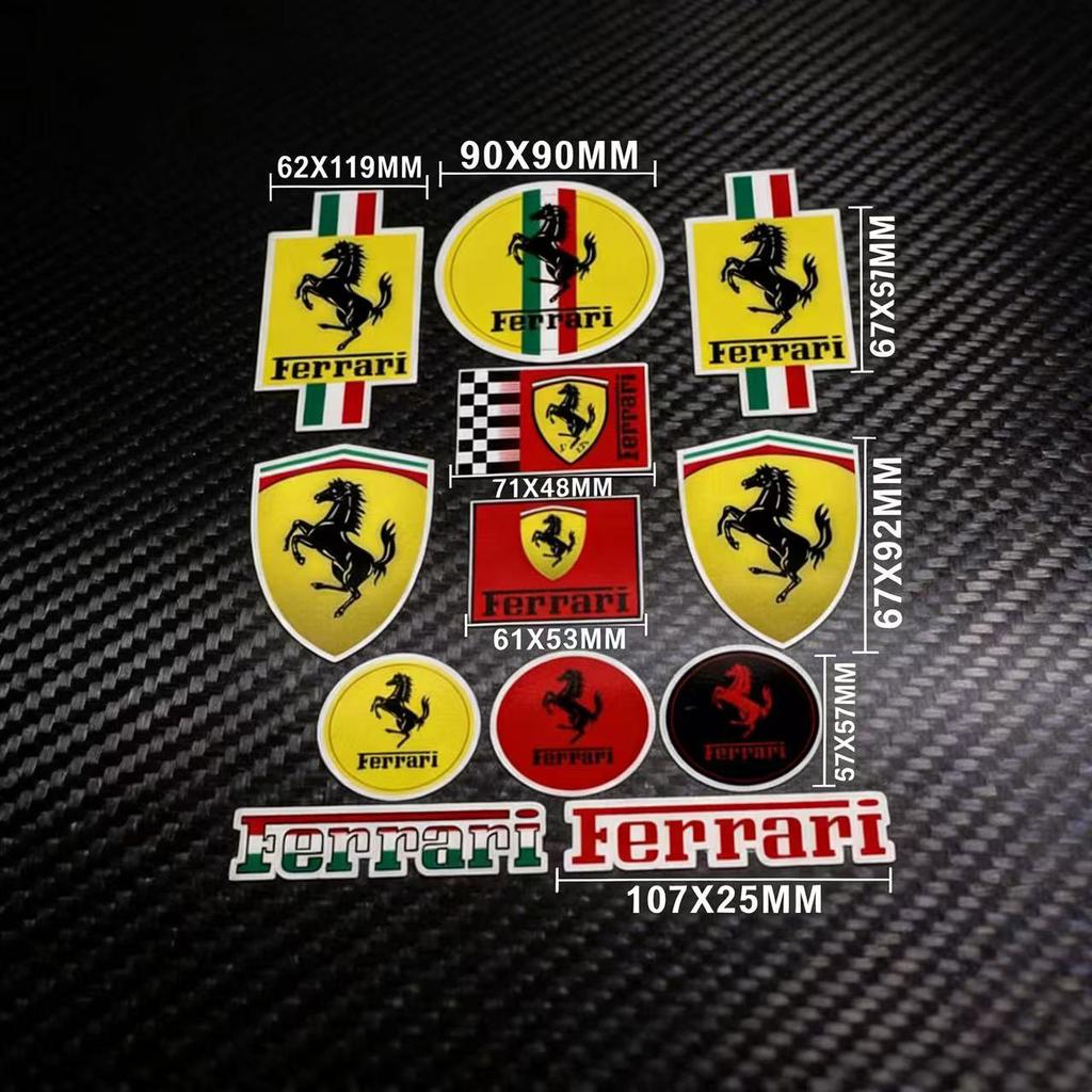Adesivo per Auto Riflettente Decorazione Decalcomania Autoadesiva Scudo Adesivi Sostituzione per Ferrari SJ Teams Accessorio di Styling