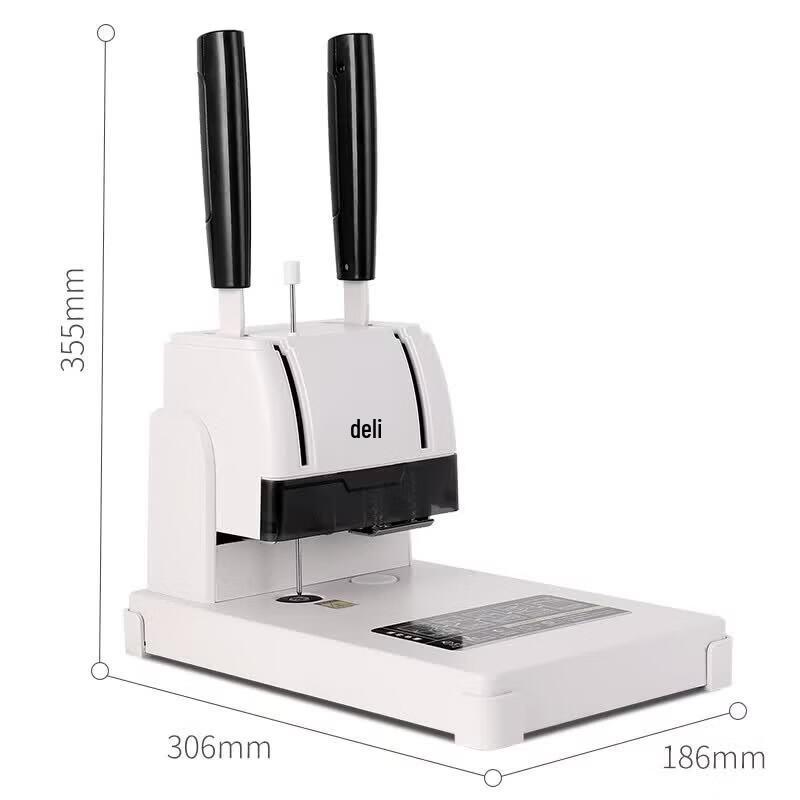 Deli Financial Document Binding Machine CN Plug (adapter Included)
