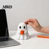 Modern Home Accents Ghost Drinking Coffee Figurine, 3D Printed Cute White Holding A Mug Figurine Statue, Spooky Halloween Decoration for Bars,