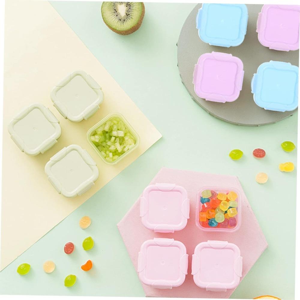 4PCS Portable Freezer Box Sealed Snack Containers with Lids Leakproof Food Storage for Travel Meal Prep and Snack Organization