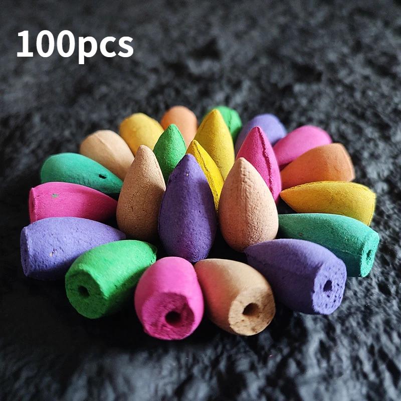 

Y 10/20/50 шт. Натуральные конусы с обратным потоком благовоний Жасмин Лаванда Роза Океан Зеленый чай Рефлюкс Башня благовоний Водопад Ароматерапия Mixed 100pcs