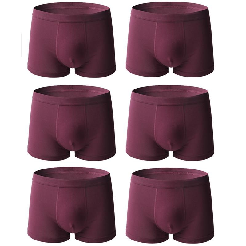 6Pcs Oversized Underwear Men Solid Cotton Boxers Comfort Mid‑Waist Boxer Briefs For Big Guys Daily Wear Panties L XL 2XL 3XL 4XL 5XL 6XL
