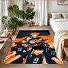 Anti‑Slip Crystal Velvet Floor Rug, Haikyuu Design Carpet for Indoor Living Bedroom Home Decoration