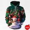 Fashion 3D Happy Christmas Printing In Hoodies Sweatshirts Cute Snowmen Christmas Ornament Graphic Pullovers Clothing