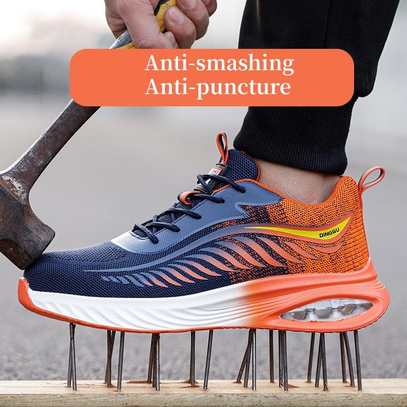 Pánská bezpečnostní obuv Vzduchový polštář Proti rozbití Ochranná pracovní obuv proti propíchnutí Nezničitelné bezpečnostní boty Pracovní tenisky s ocelovou špičkou