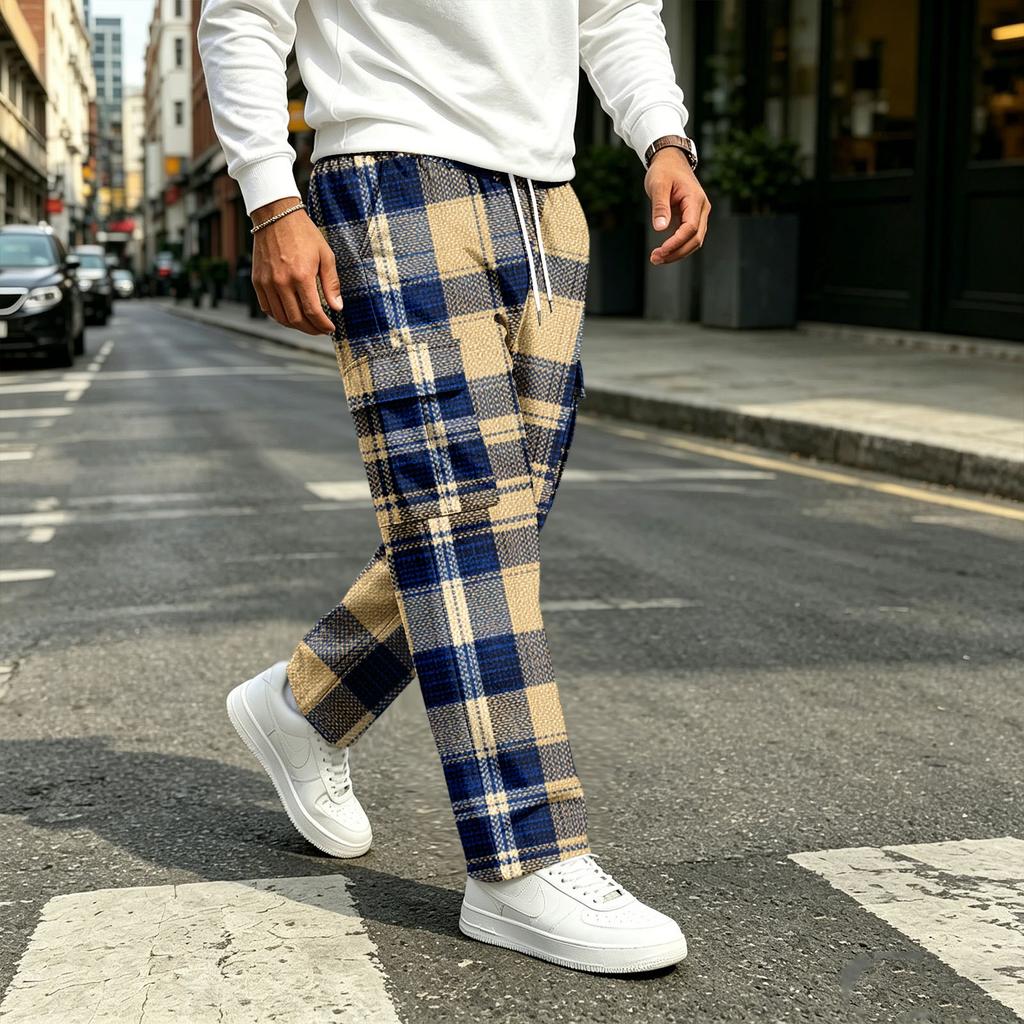 Men's Casual Straight Leg Drawstring Jogger Pants for Commute and Sports