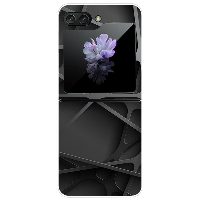 For Samsung Galaxy Z Flip 5 5G Case Cute Transparent PC Hard Case Back Cover For Samsung ZFlip5 Z Flip 5 Phone Coque Flip 5 Capa