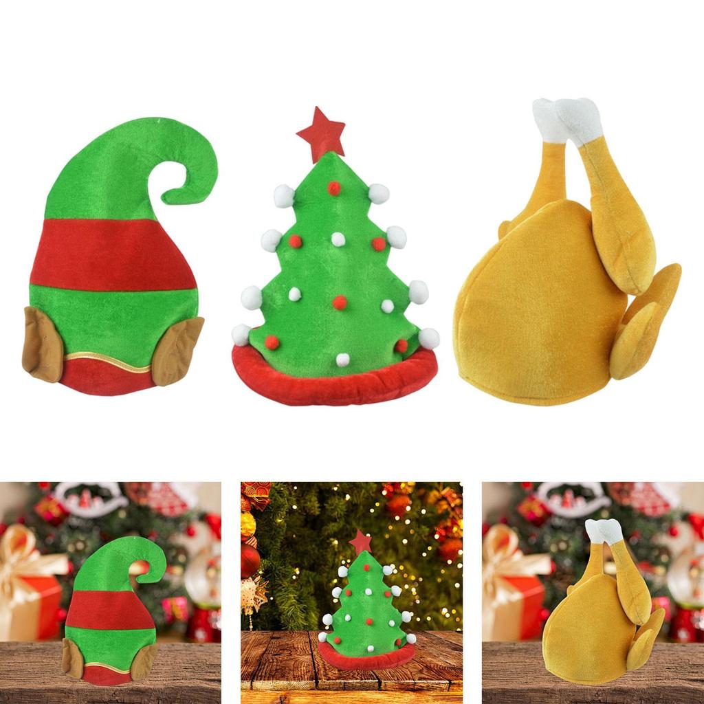 Funny Christmas Hat Decoration Fancy Dress Cap Party Hat for Nightclub Holiday