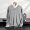 Maglione da Uomo in Cashmere con Scollo a V a Maniche Lunghe Lavorazione Lenta - Pullover Casual Business Autunno/Inverno