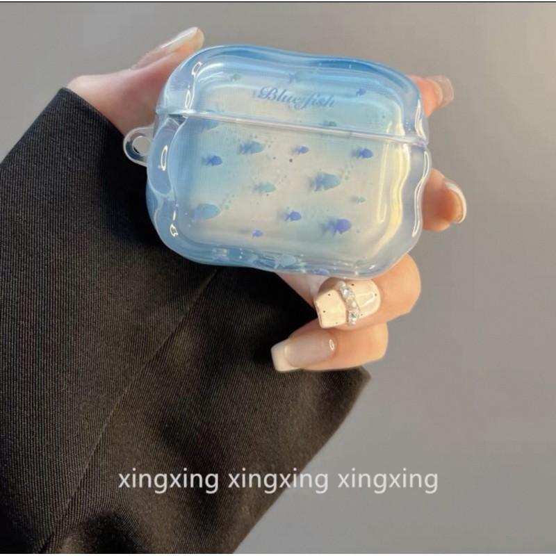 

Ins Wind Ocean Small Fish Suitable Airpodspro3 Earphone Cover Apple Wireless Bluetooth Protective Case 4th Generation 2 Soft New AirPods 1 2 Generation