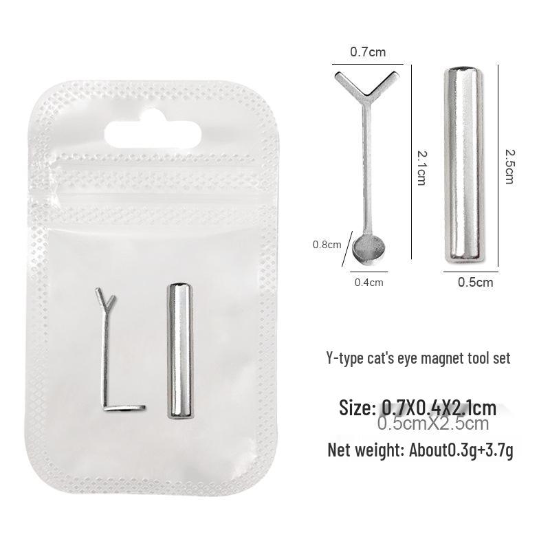 Super Strong Y-Shaped Love Heart Cat Eye Nail Art Magnet for Salon Use