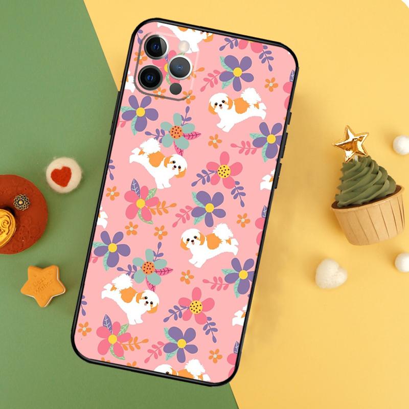 Cartoon Shih Tzu Dog Phone Case For iPhone 17 17Air 16 16E 15 14 13 12 11 Pro Max 12 13 Mini Shockproof Cover