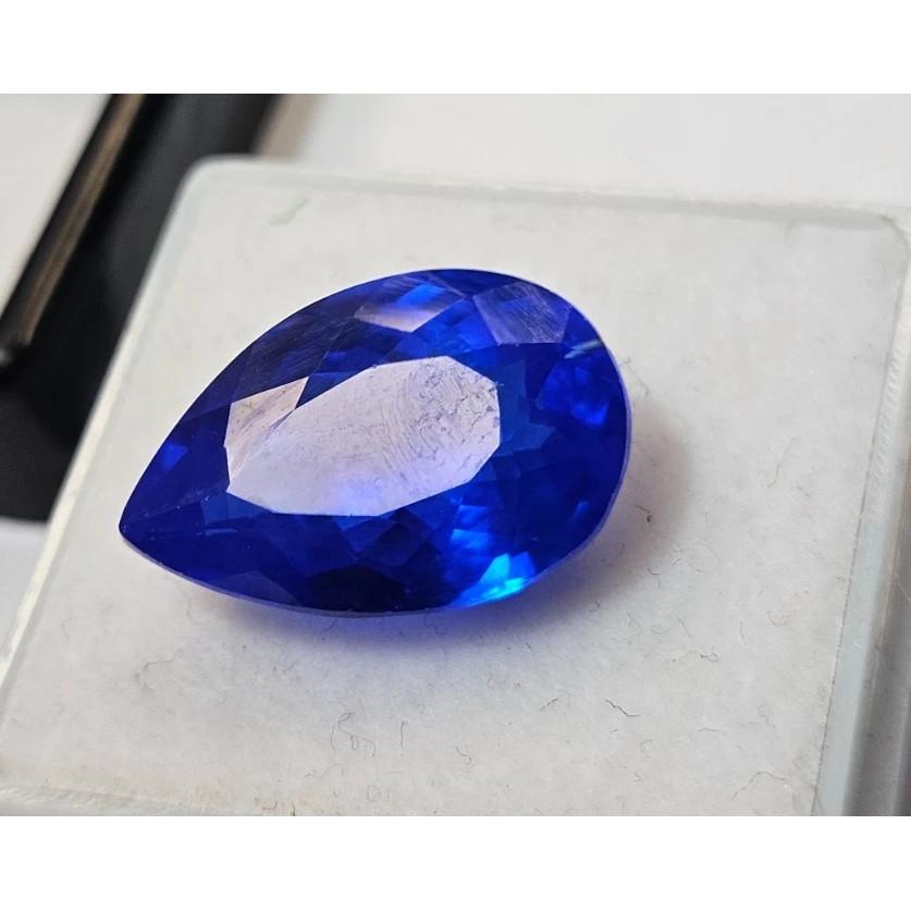 Stunning Sapphire Blue Natural Pear Cut 8-9 Ct Certified Loose Gemstone