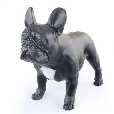 Französische Bulldogge, Frenchie I - Lebensgroße Hundestatue, 1:1 maßstabsgetreue Figur, Statue für den Garten von