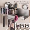 Suction Cup Wall-Mounted Hair Dryer & Toothbrush Holder