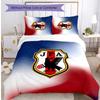 Japan Football Printed Bedding 3 Piece Set Cozy Breathable Bed Cover Set As Housewarming Holiday Gift
