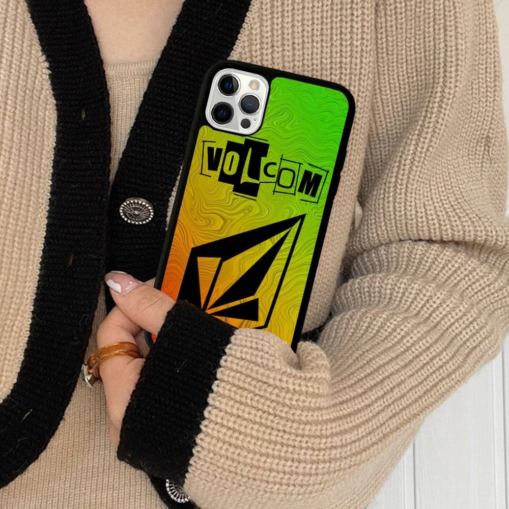 

V-Volcom LOGO Fashion For IPhone 17 16 15 14 13 12 11 Pro Max Plus Shockproof PC+TPU Phone Back Cover iPhone 16 plus