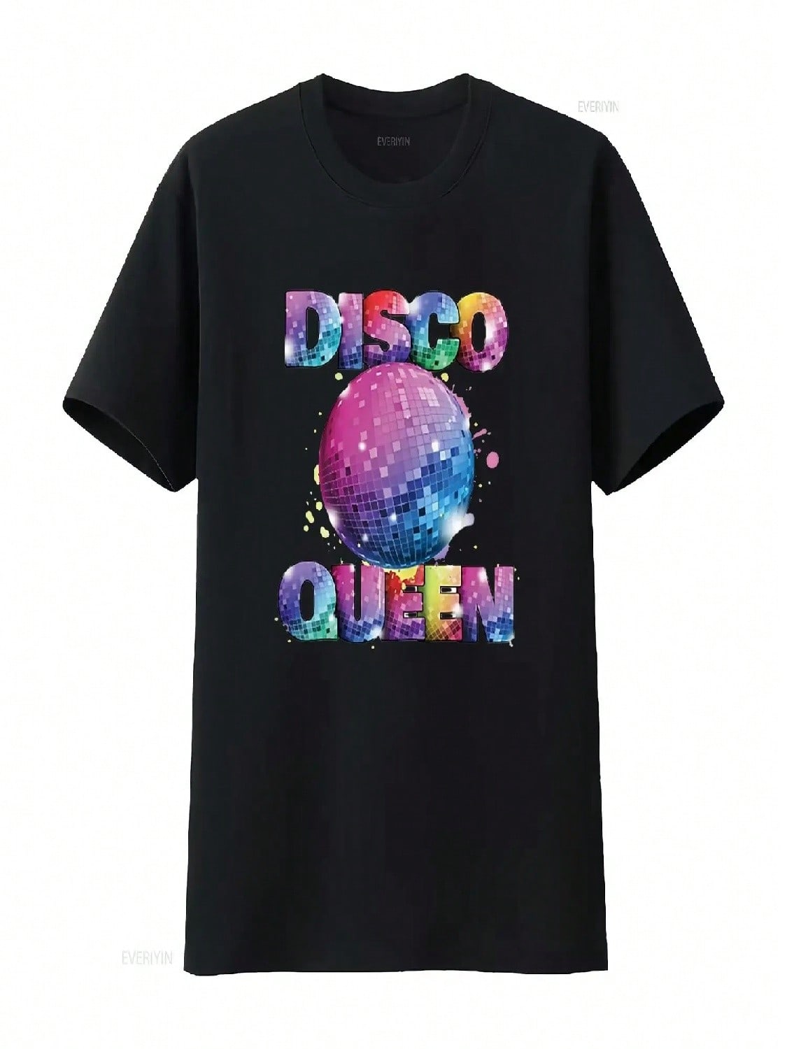 Women S Disco Queen T Shirt 70s Themed Dancing Seventies Ball Costume White Vintage Washed Graphic Streetwear Comfortable Soft S разноцветный