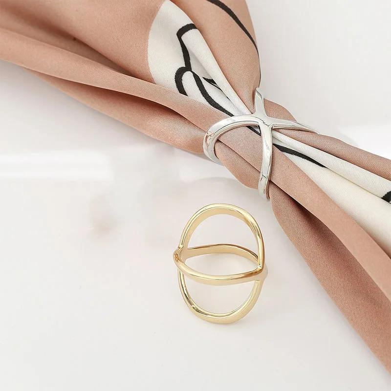 Multifunctional Silk Buckle Scarf Clothes Corner Knotted Button Fashion T-Shirt Shirt Hem High-Grade Buckle