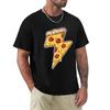 Thunder Cheesy Pizza Tshirt Casual All Match Short Sleeve Tshirt