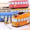 Creative Cartoon School Bus Large Capacity Cute Pencil Bag Children's Gift Office School Supplies Pencil Box Stationery Tools