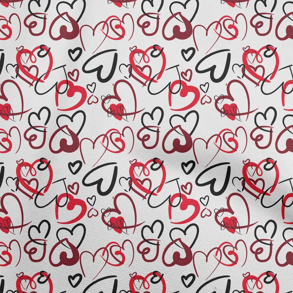 oneOone Cotton Flex Green Fabric Valentine Heart Diy Clothing Quilting Fabric Print Fabric By Yard 40 Inch