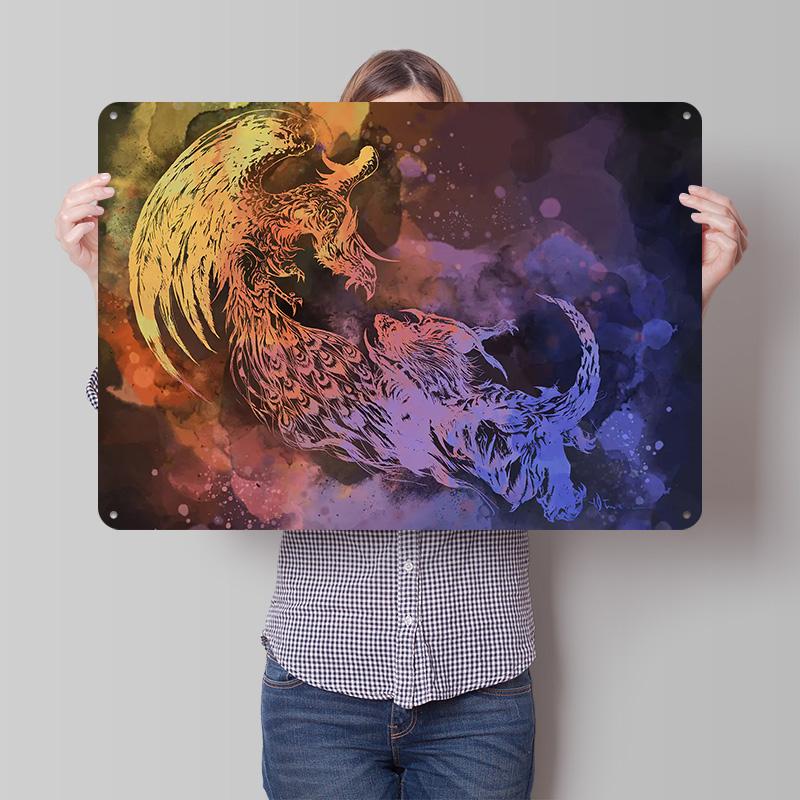 Fantasy XVI Personalized D Textured Metal Poster Wall Art Vintage Tin Signs for Decoration Home Decor Items Room Accessories