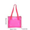 Large Capacity Waterproof Shoulder Bag Candy Color PVC Tote Bag Casual Transparent Handbag  Sports