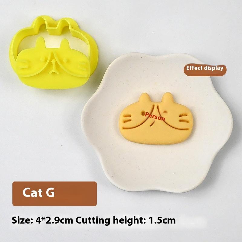 Cartoon Cat Fish Shape Cookie Stamps Cat Paw Biscuit Embossers Molds Fondant Cake Decoration Tools Outdoor Tableware