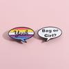Unique Letter Geometric Pin Brooch Trendy Enamel Design For Casual And Couples Stylish