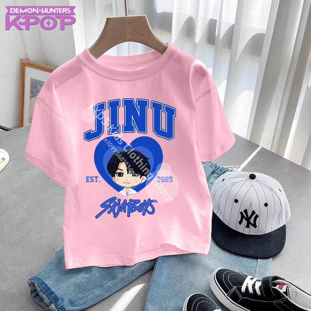 KPop Lovci démonů Saja Chlapci Dětské oblečení Léto Kreslené Derpy Tygří oblečení Móda Chlapecké tričko Bavlna Dětská trička